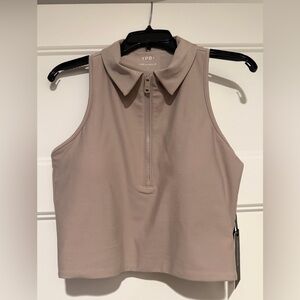 Women's Taupe Sleeveless Top